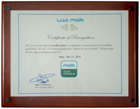 Accessible Qatar Receives Access Certified Accreditation from Mada