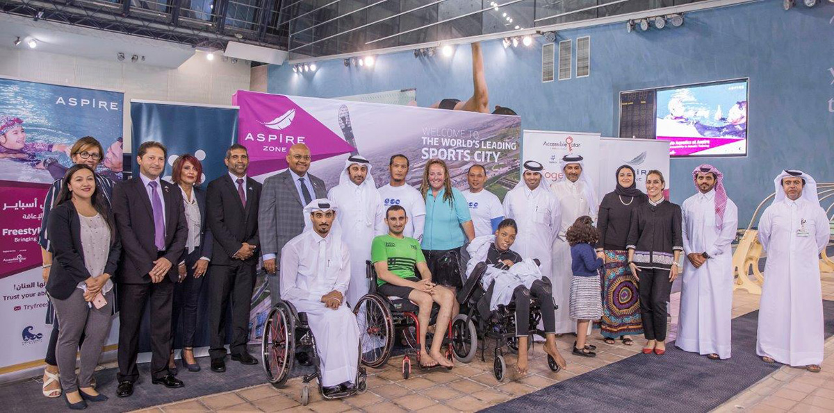 Aspire Zone Foundation officially launches the “Freestyle Aquatics at Aspire” for Disability Challengers 