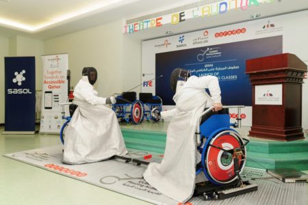 ساسول  واوريدو يدعمون صفوف مبارزة الكراسي المتحركة الأولى من نوعها في قطر