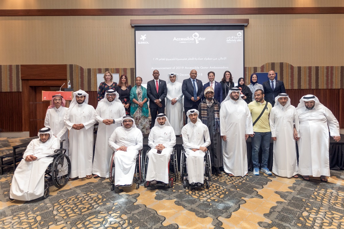 Sasol names three ambassadors for its Accessible Qatar initiative for 2019 